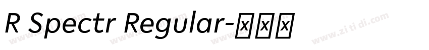 R Spectr Regular字体转换